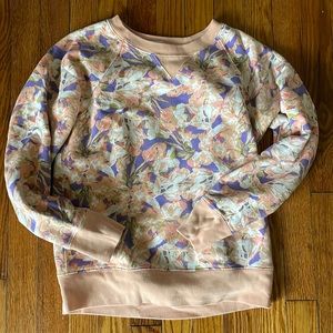 J crew crew neck sweater floral XS